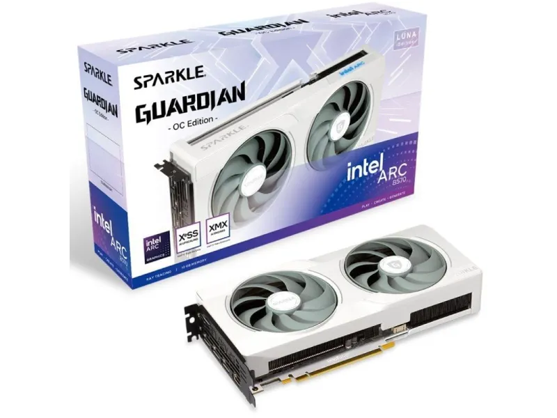 Tarjeta Gráfica Sparkle Intel Arc B570 Guardian Luna OC Edition/ 10GB GDDR6