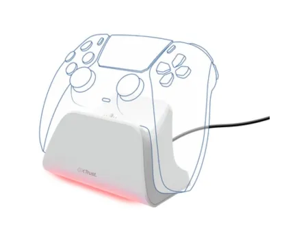 Estación de Recarga Rápida Trust Gaming GXT 255 para PS5/ Blanco