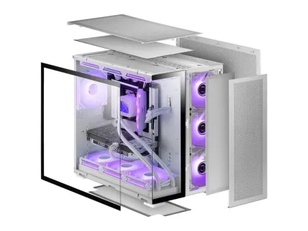 Caja Gaming Torre Mars Gaming MC-NOVA2/ Blanca y Negra