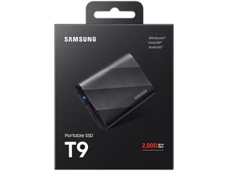 Disco Externo SSD Samsung Portable T9 4TB/ USB 3.2/ Negro