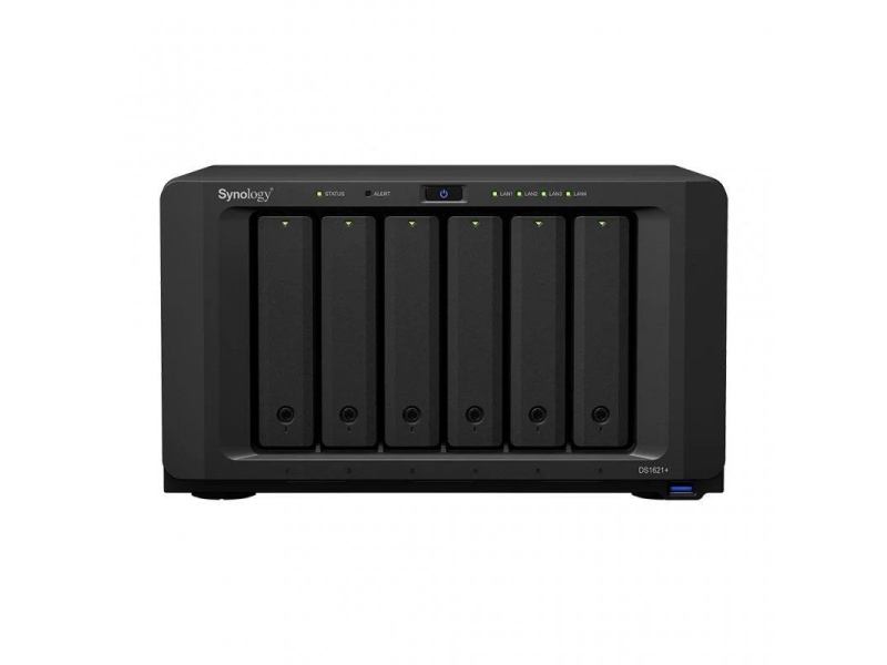 NAS Synology Diskstation DS1621+/ 6 Bahías 3.5'- 2.5'/ 4GB DDR4/ Formato Torre