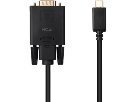 Cable Conversor Nanocable 10.15.5202/ USB Tipo-C Macho -VGA Macho/ 1.8m/ Negro