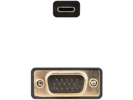 Cable Conversor Nanocable 10.15.5202/ USB Tipo-C Macho -VGA Macho/ 1.8m/ Negro