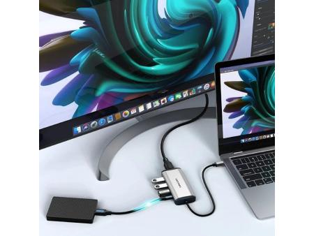 Docking USB Tipo-C Vention CNBHB/ 1xHDMI/ 3xUSB/ 1xUSB Tipo-C PD/ Gris