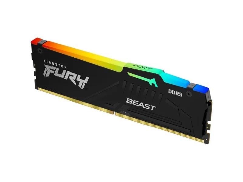 Memoria RAM Kingston FURY Beast RGB 16GB/ DDR5/ 6400MHz/ 1.4V/ CL32/ DIMM