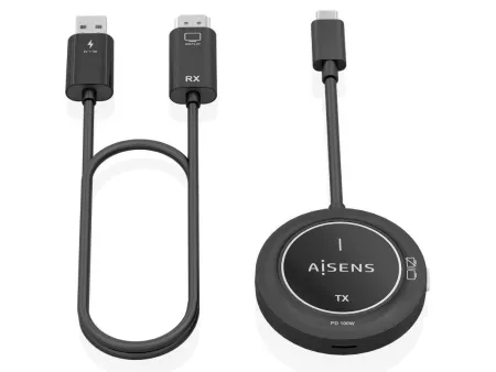 Adaptador/Transmisor de vídeo inalámbrico HDMI Aisens ASWL-H2KC30M004-BK/ 100W