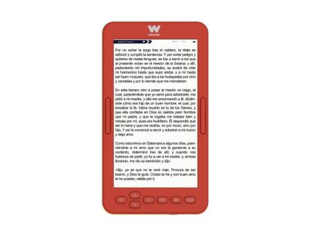 Libro Electrónico Ebook Woxter Scriba 195 S/ 4.7'/ Tinta Electrónica/ Rojo