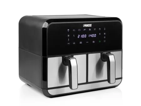 Freidora por Aire / Sin Aceite Princess Double Basket Airfryer 182074/ 2400W/ Capacidad 8L