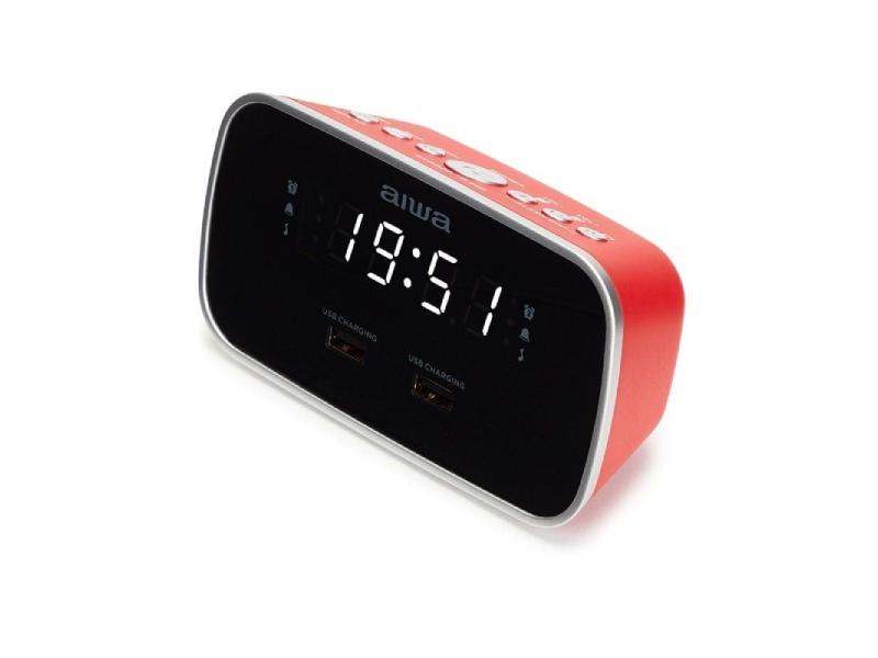 Despertador Aiwa CRU-19RD/ Radio FM/ Rojo