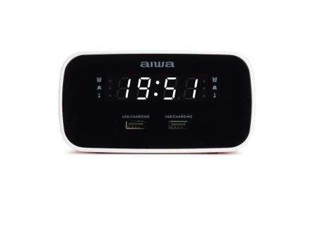 Despertador Aiwa CRU-19RD/ Radio FM/ Rojo