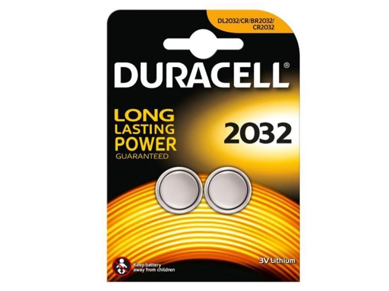 Pack de 2 Pilas de Botón Duracell DL2032/ 3V