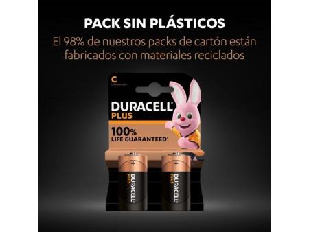 Pack de 2 Pilas C Duracell  LR14/ 1.5V/ Alcalinas