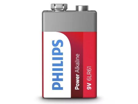 Pila Alcalina Philips 6LR61P1B/10/ 9V