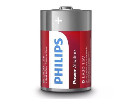 Pack de 2 Pilas D Philips LR20P2B/10/ 1.5V/ Alcalinas