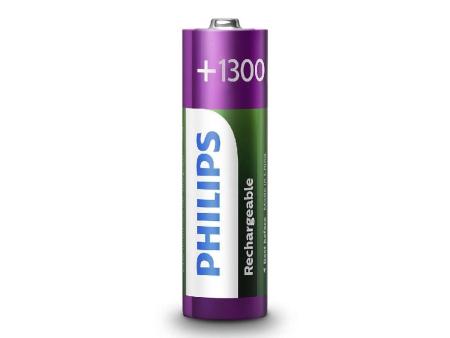 Pack de 4 Pilas AA Philips R6B4A130/10/ 1.2V/ Recargables