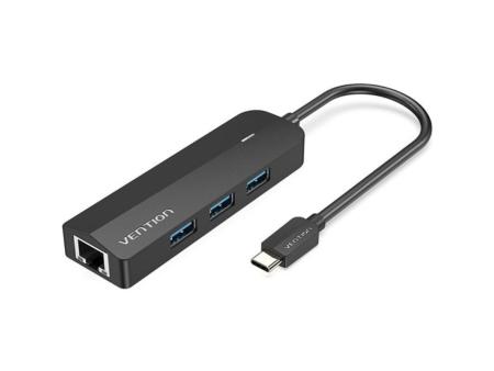 Docking USB Tipo-C Vention TGPBB/ 3xUSB/ 1xRJ45/ 1xMicro B PD/ Negro