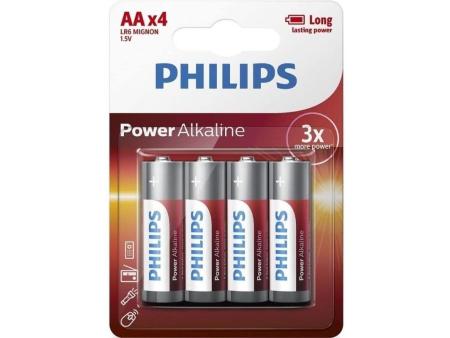 Pack de 4 Pilas AA Philips LR6P4B/10/ 1.5V/ Alcalina