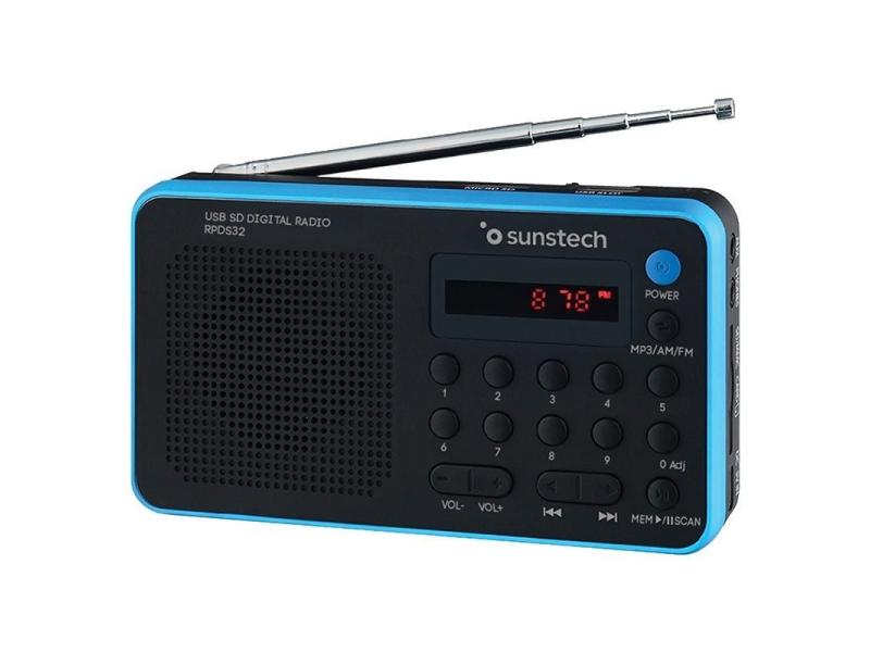 Radio Portátil Sunstech RPDS32BL/ Negra y Azul