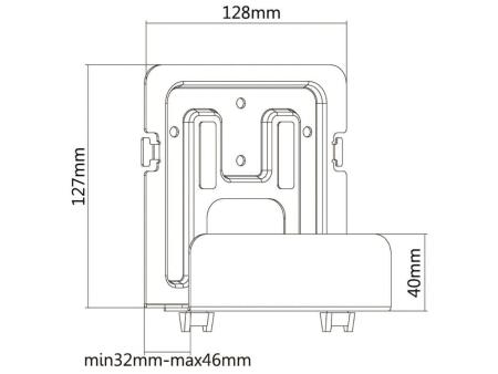 Soporte Universal Aisens MPC02-155 para Router, MiniPC/ hasta 2kg