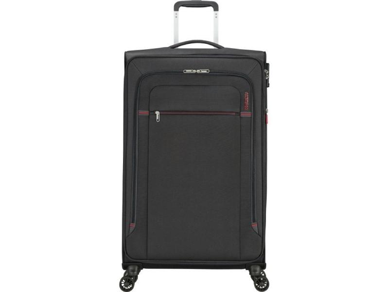 Maleta Mediana American Tourister Crosstrack Spinner Expansible 79cm/ 79x46.5x30.5cm/ 4 Ruedas/ Gris y Rojo