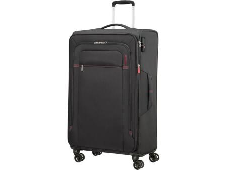 Maleta Mediana American Tourister Crosstrack Spinner Expansible 79cm/ 79x46.5x30.5cm/ 4 Ruedas/ Gris y Rojo