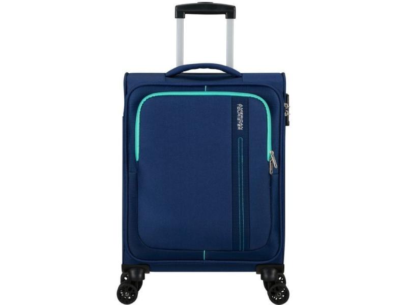 Maleta de Cabina American Tourister Sea Seeker Spinner 55cm/ 55x40x20cm/ 4 Ruedas/ Marino Combate