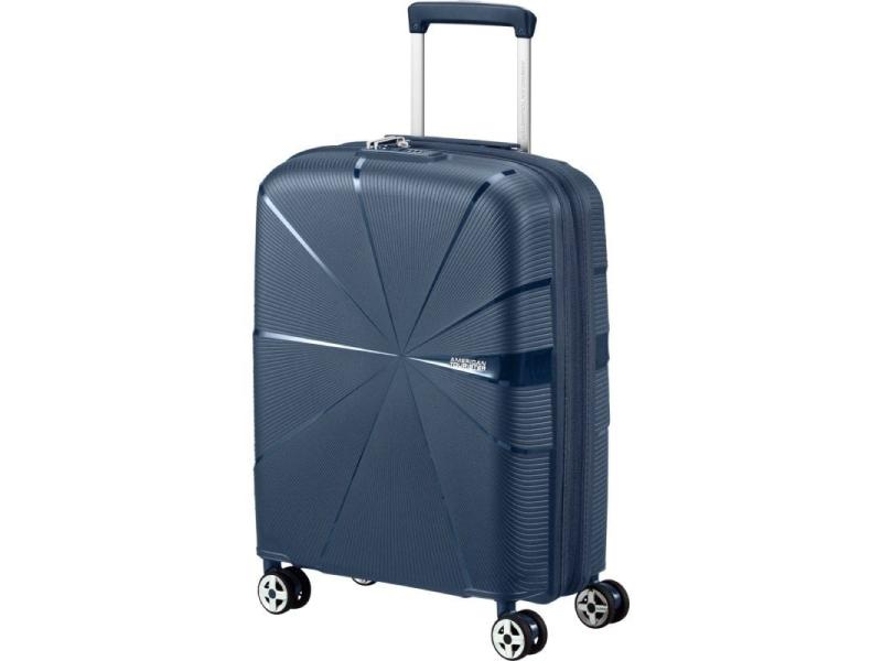 Maleta de Cabina American Tourister Starvibe Spinner 55cm/ 55x40x20cm/ 4 Ruedas/ Azul Marino