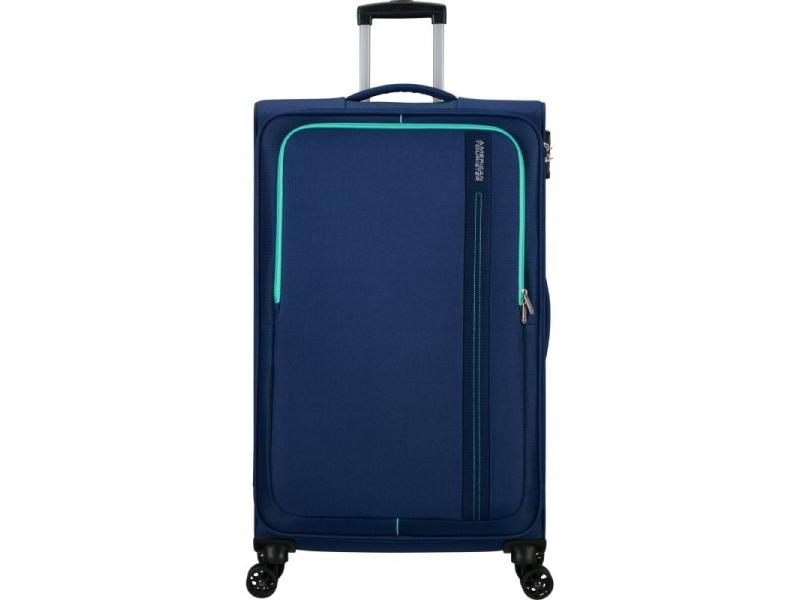 Maleta de Cabina American Tourister Sea Seeker Spinner 80cm/ 80x47.5x28.5cm/ 4 Ruedas/ Marino Combate