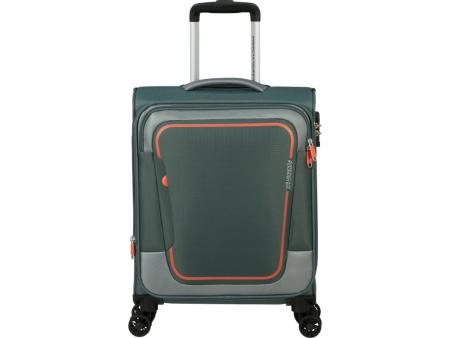 Maleta de Cabina American Tourister Pulsonic Spinner 55cm/ 55x40x23cm/ 4 Ruedas/ Verde Bosque Oscuro