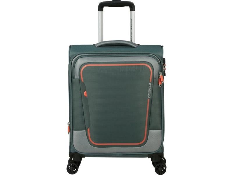 Maleta de Cabina American Tourister Pulsonic Spinner 55cm/ 55x40x23cm/ 4 Ruedas/ Verde Bosque Oscuro