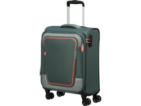 Maleta de Cabina American Tourister Pulsonic Spinner 55cm/ 55x40x23cm/ 4 Ruedas/ Verde Bosque Oscuro