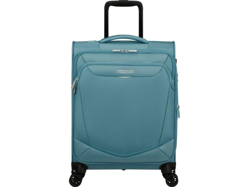 Maleta de Cabina American Tourister SummerRide Spinner 55cm/ 55x40x23cm/ 4 Ruedas/ Azul Brisa