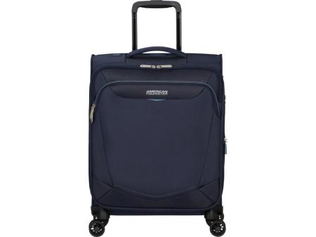 Maleta de Cabina American Tourister SummerRide Spinner 55cm/ 55x40x23cm/ 4 Ruedas/ Azul Marino