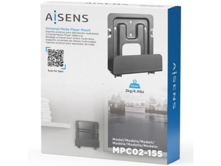 Soporte Universal Aisens MPC02-155 para Router, MiniPC/ hasta 2kg