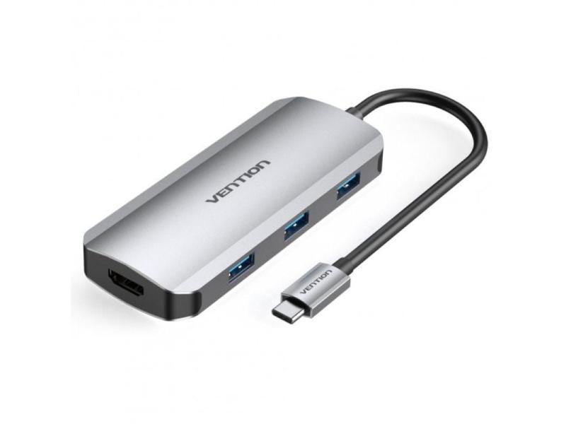 Docking USB Tipo-C Vention TOFHB/ 1xHDMI/ 3xUSB/ 1xUSB Tipo-C/ 1xUSB Tipo-C PD