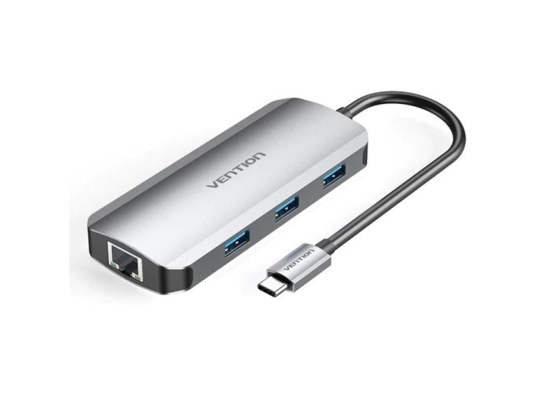 Docking USB Tipo-C Vention TOHHB/ 1xHDMI/ 3xUSB/ 1xRJ45/ 1xUSB Tipo-C PD