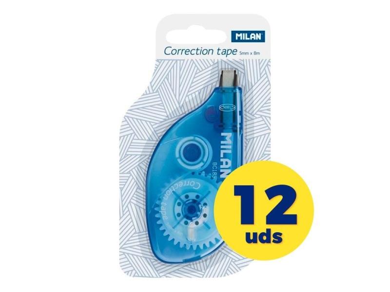 Caja de Corrector de Escritura en Cinta Milan Correction Tape 80185/ 5mm x 8m 12 unidades