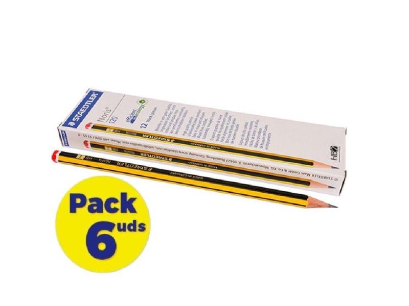 Lápices de Grafito Staedtler Noris 120-2/ HB/ 6 cajas de 12 unidades