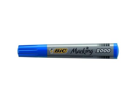 Caja de Rotuladores de Punta Fibra Acrílica Permanente Bic Marking 2000/ 4.9mm/ 12 unidades/ Azules