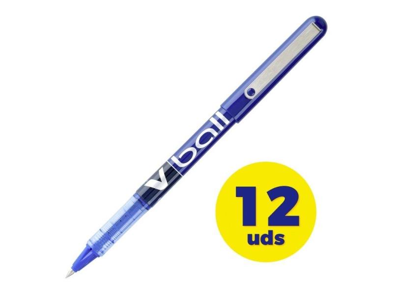 Caja de Bolígrafos de Tinta Líquida Pilot V-Ball NVB7A/ 12 unidades/ Azules