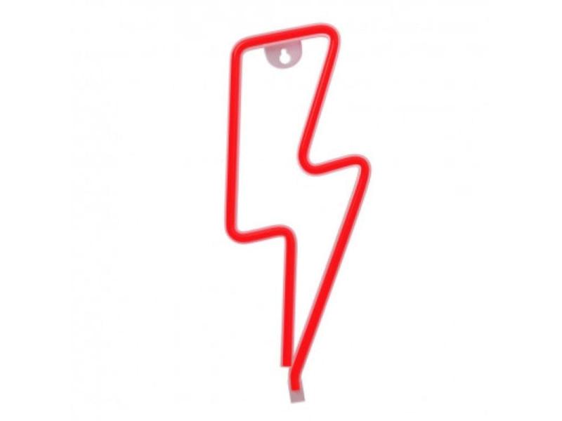 Luz Neon Forever Light Neon LED Bolt Red/ Funciona a Pilas y USB