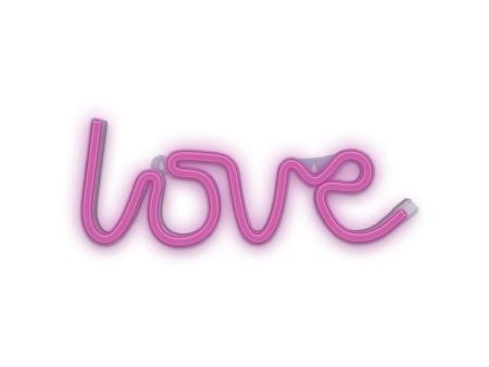 Luz Neon Forever Light Neon LED Love Pink/ Funciona a Pilas y USB