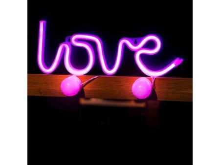 Luz Neon Forever Light Neon LED Love Pink/ Funciona a Pilas y USB