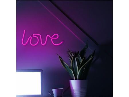 Luz Neon Forever Light Neon LED Love Pink/ Funciona a Pilas y USB