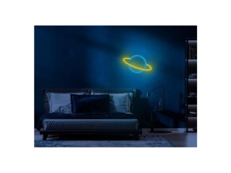 Luz Neon Forever Light Neon LED Saturn Yellow Blue/ Funciona a Pilas y USB