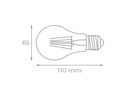 Bombilla Led Iglux FIL8C-E27 V2/ Casquillo E27/ 8W/ 720 Lúmenes/ 3000K