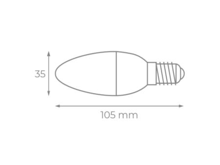 Bombilla Led Iglux XV-0514-F V2/ Casquillo E14/ 5W/ 450 Lúmenes/ 5500K