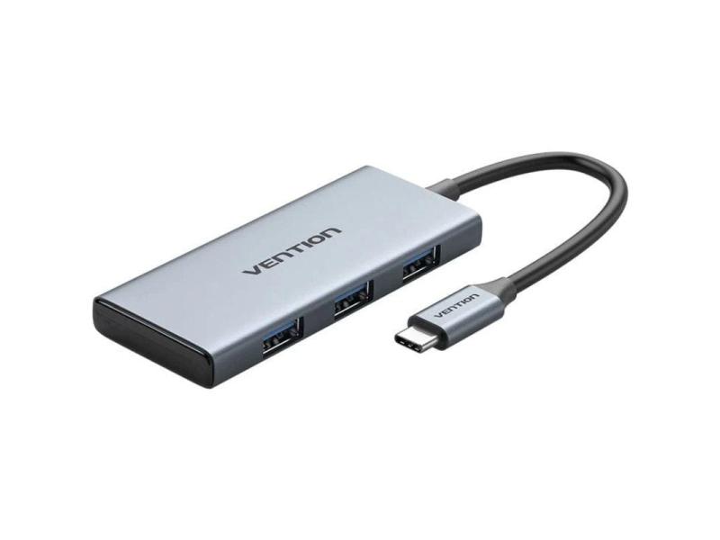 Docking USB Tipo-C Vention TOOHB/ 1xHDMI/ 3xUSB/ 1xLector Tarjetas SD y MicroSD/ Gris