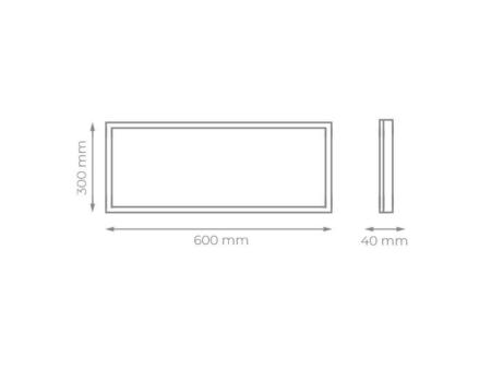 Panel LED Iglux 626203/ Rectangular/ Ø600x300mm/ Potencia 28W/ 3410 Lúmenes/ 6000ºK/ Blanco