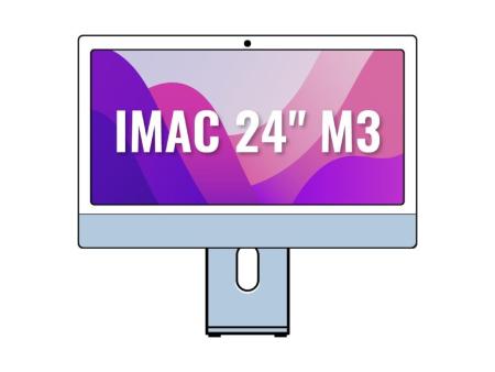 Apple iMac 24' Retina 4,5K / M3 8-Core CPU/ 8Gb/ 512Gb SSD/ 10-Core GPU/ Azul